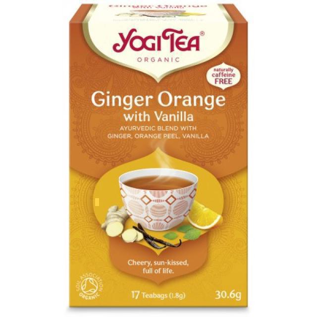 Yogi Tea Τσάι Τζίντζερ Πορτοκάλι με βανίλια 30,6gr