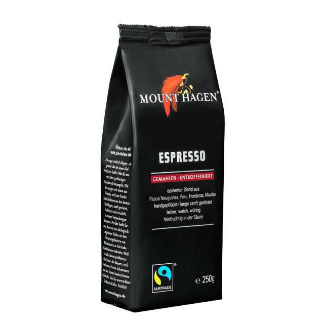 Mount Hagen Καφές Espresso Χωρίς Καφεΐνη Αλεσμένος 250gr