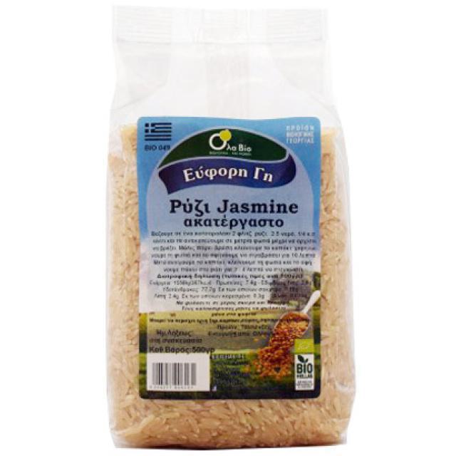 Όλα Bio Ρύζι Jasmine Ακατέργαστο 500gr