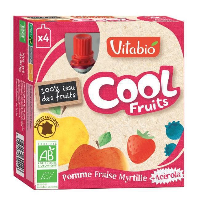 Vitabio Επιδόρπιο Φρούτων Μήλο-Φράουλα-Μύρτιλο-Ασερόλα 90gr