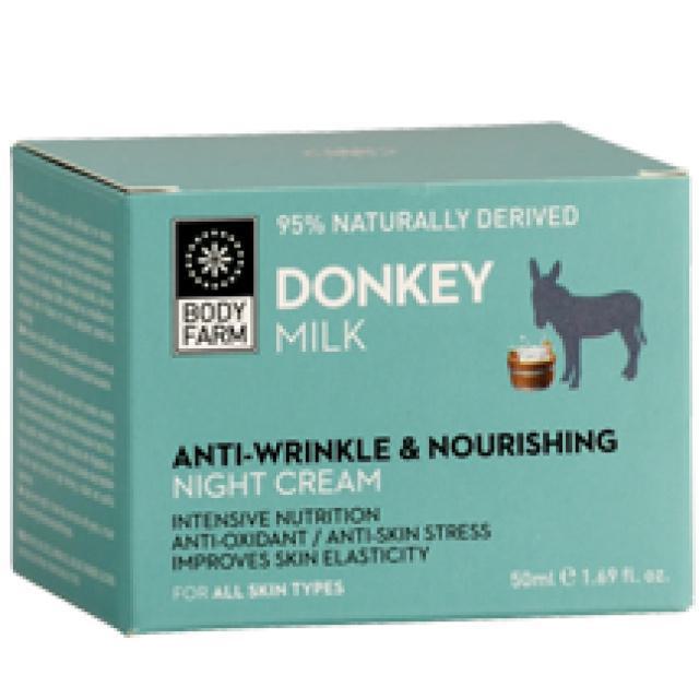 Bodyfarm Donkey Milk Αντι-Ρυτιδική & Θρεπτική κρέμα νύκτας 50ml
