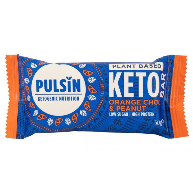 Pulsin Μπάρα πρωτεΐνης keto με κέικ σοκολάτας, φιστίκια και άρωμα πορτοκαλιού 50gr