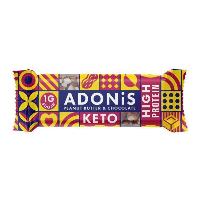 Adonis Keto High Protein Μπάρα με Γεύση Φυστικοβούτυρο & Σοκολάτα 45g