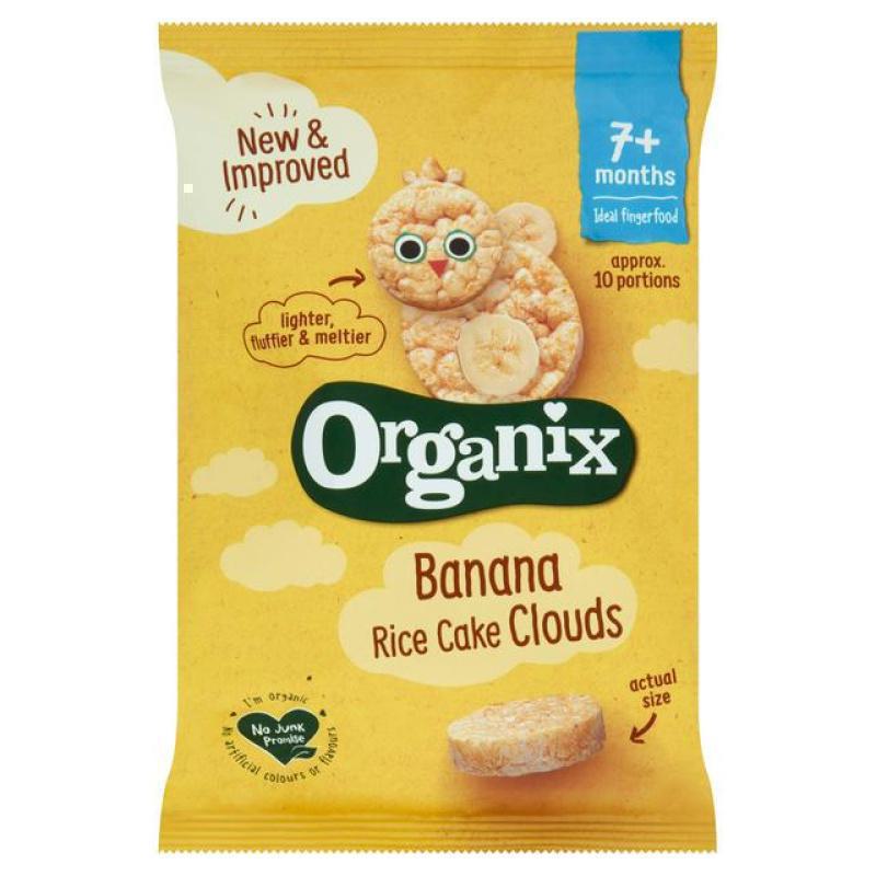 Organix Ρυζογκοφρέτες (Clouds) Μπανάνας 40gr