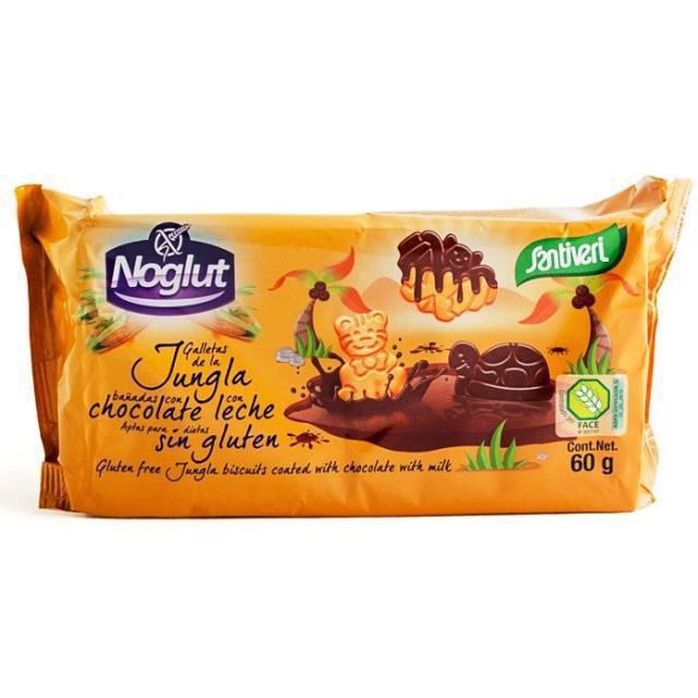 Santiveri NoGlut Μπισκότα Ζούγκλας Με Σοκολάτα 60gr Χ/ΓΛ