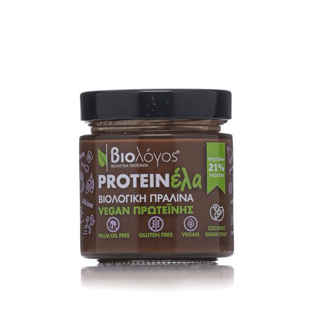 Βιολόγος Proteinέλα Vegan Πραλίνα με πρωτεΐνη ρυζιού & αρακά 250gr Χ/ΓΛ