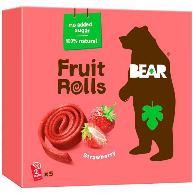 Bear Fruit Rolls Φράουλα 5x20gr Χ/ΓΛ