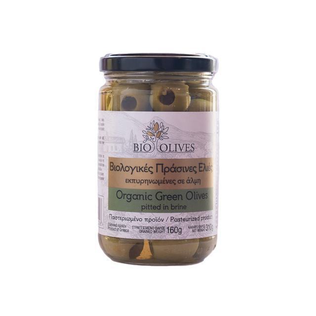 Bio Olives Ελιές Πράσινες Αμφίσσης Εκπυρηνωμένες Σε Άλμη 160gr