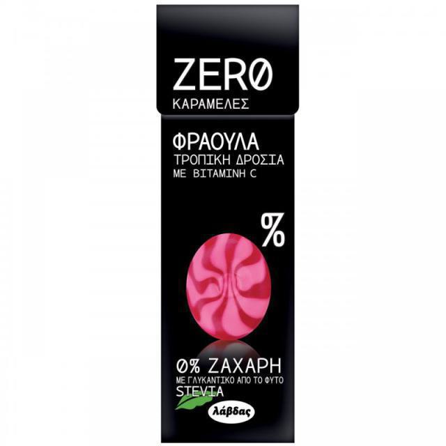 Zero Καραμέλες Με Γεύση Φράουλα 32gr Χ/Ζ