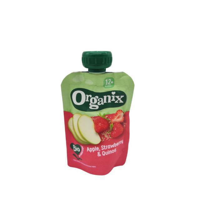 Organix Φρουτοπολτός Μήλο, Φράουλα & Κινόα +12Μηνών 100gr