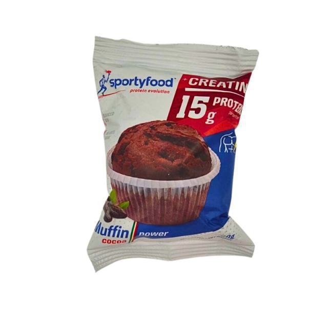 Sportyfood Πρωτεϊνικό Muffin Κακάο Με Κρεατίνη Και Χαμηλούς Υδατάνθρακες  50g