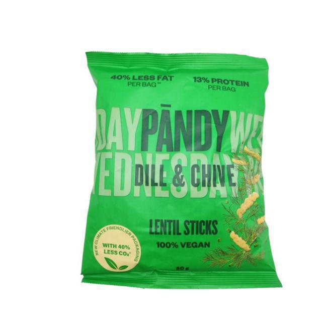 Pandy Πρωτεϊνικά Chips Φακής Με Γεύση Άνηθος & Σχοινόπρασο-Dill & Chive 50gr