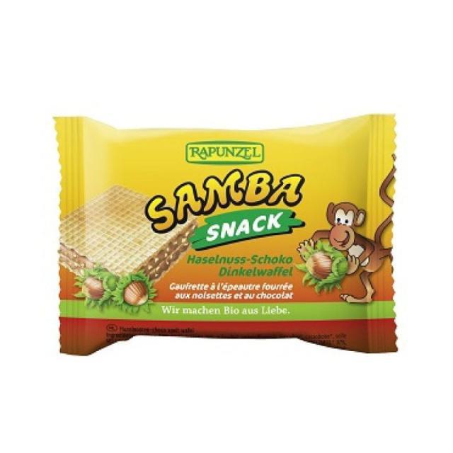Rapunzel Samba Snack Βιολογική Γκοφρέτα Φουντουκιού 25gr