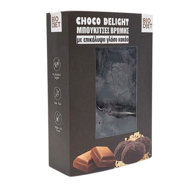 Biodiet Choco Delight Μπουκίτσες Βρώμης με επικάλυψη γλάσο κακάο 290gr